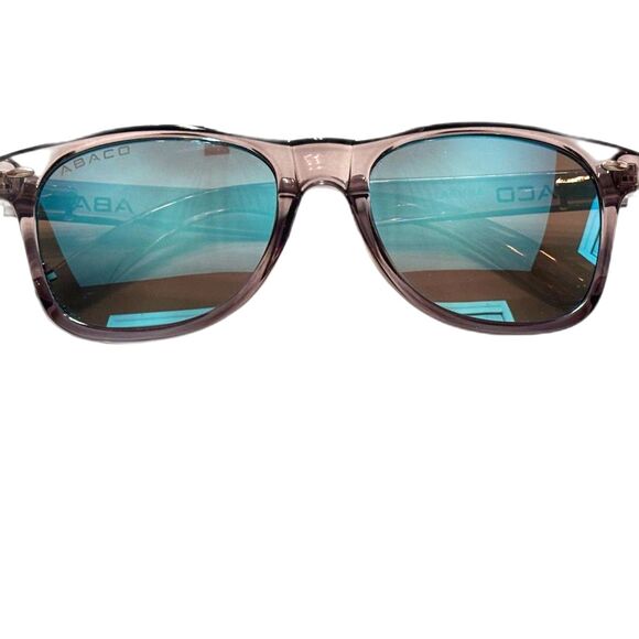 Men's Abaco Polorized Sunglasses in Crystal Grey/Deep Blue Mirror, EUC - Picture 6 of 15